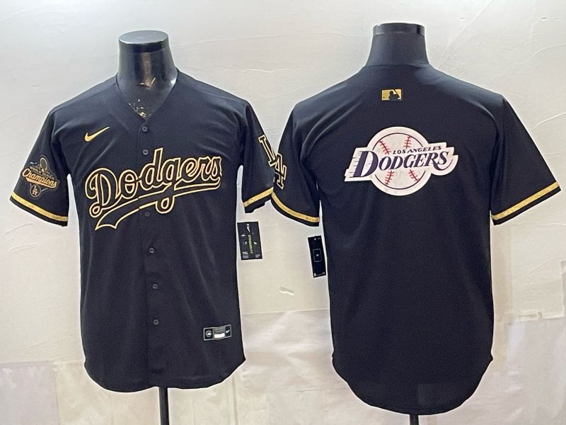2026 Men Nike Los Angeles Dodgers Blank black gold Game MLB Jersey 0031